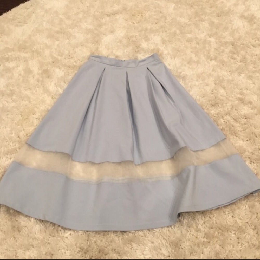 Midi mesh insert skirt from top shop